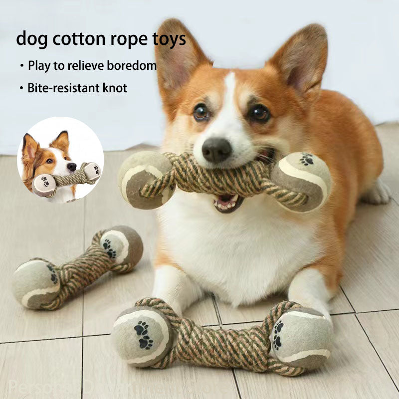 Pet Dog Toys For Large Small Dogs Toy Interactive Cotton Rope Mini Dog Toys Ball For Dogs Accessories