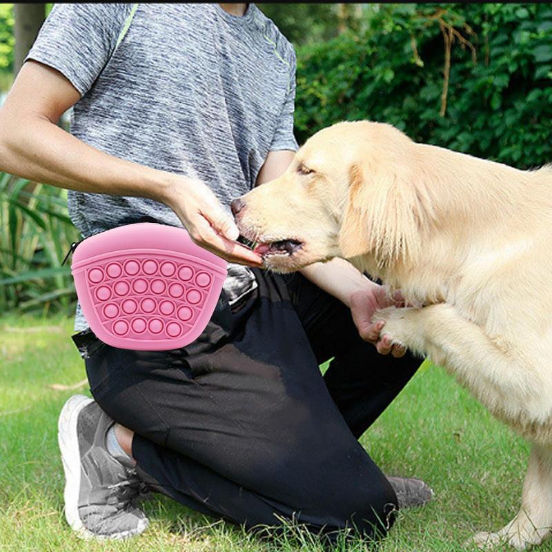 Bag Silicone Feed Dogs Treat Pouch Pet Training Bag | Portable Dog Training Waist Bag