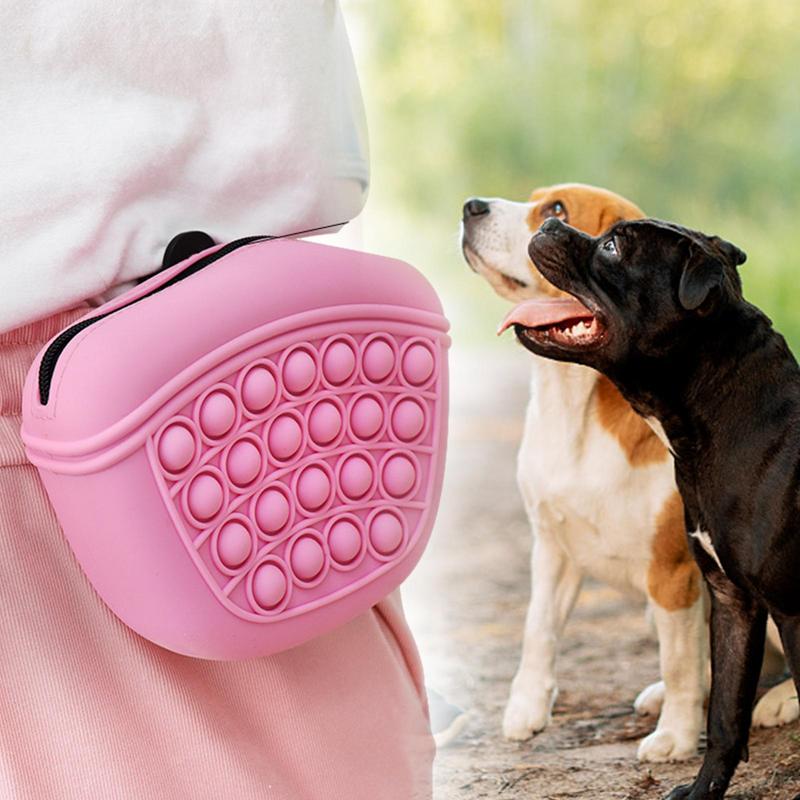 Bag Silicone Feed Dogs Treat Pouch Pet Training Bag | Portable Dog Training Waist Bag